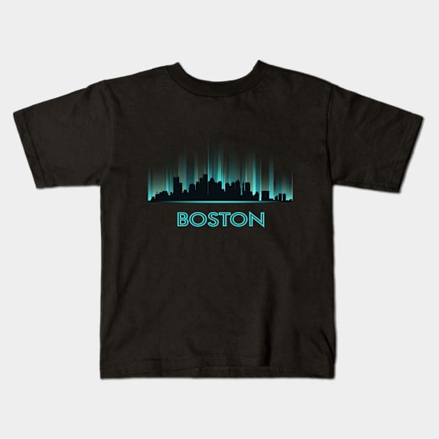Boston city Lovers design Kids T-Shirt by Stell_a
